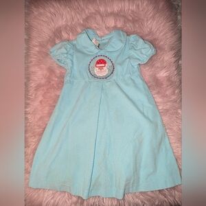 Toddler girl dress teal color
